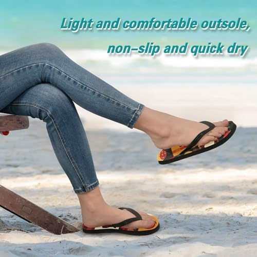 Womens Flip Flops Autumn Leaves ThankgivingNon-Slip Casual Beach Slippers Rubber Sandals214B81853