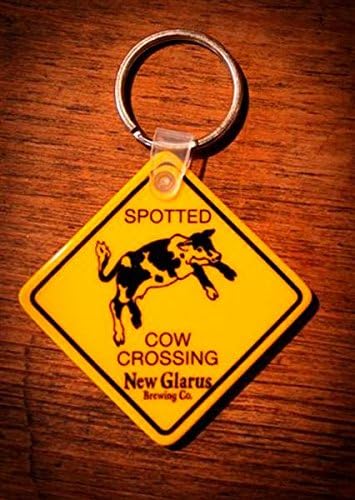 New Glarus Brewery Spotted Cow Keychain
