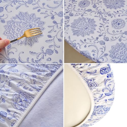 JZHFXZTX Round Fitted Tablecloth Waterproof Heavy Vinyl Protector 30-36” by JZHFXZTX - Used condition - Image 8