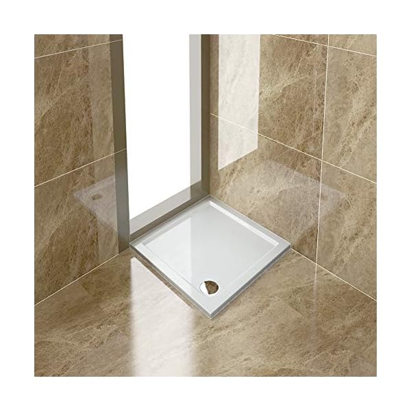 Rectangular Stone Tray for Shower Enclosure Cubicle + Waste Trap