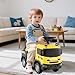 HONEY JOY Ride On Construction Vehicle for Kids, Licensed Scania Push Car for Toddlers, Light & Sound, Under-Seat Storage, No Power Foot-to-Floor Ride On Toy for Boys Girls Gift, Yellow