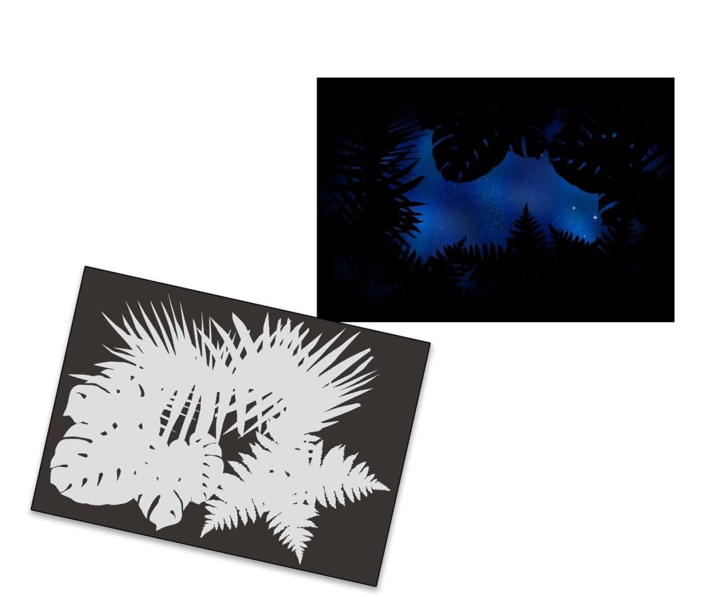 Pochoir d'aerographe Urwald Singlestep XL motif peinture mural
