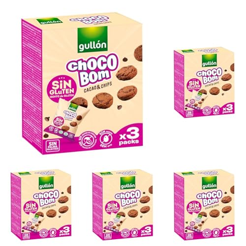 Galletas Choco Bom Mini Cacao Sin Gluten 120g 3x40g Paquete De 5