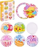 ピースリラックス(PieceRelax) 16ピースの6個セット マグネットパズル 【ケアベア＿食いしん坊のベア】(6X6cm) プラ製 ジグソーパズル プレゼント インテリア [D1689]