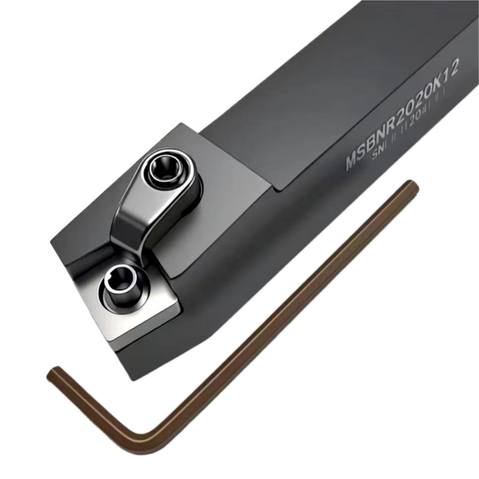 MSBNR1616H12 MSBNR2020K12 MSBNR2525M16 juego de portaherramientas torneado exterior Compatible con insertos carburo SNMG para torno CNC Herramienta de Torno(No inserts,MSBNL1616H12)