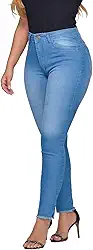 Calça Jeans Feminina Cintura Alta Skinny Com Elastano 7917 Cor: Azul Claro