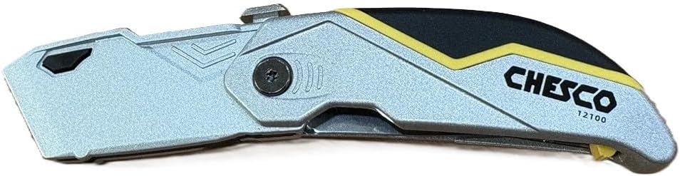 CHESCO Auto-Load Folding Utility Knife with Blade Storage