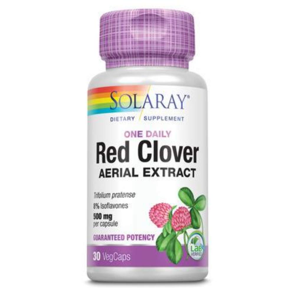 Solaray Red Clover 500mg | Trébol Rojo | 30 VegCaps