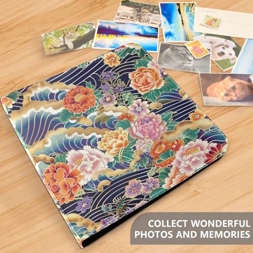 Álbum de fotos adhesivo DIY Scrapbook FLildon cubierta de cuero PU 3 anillos 40 páginas 11.8x11.2 pulgadas miniatura 5