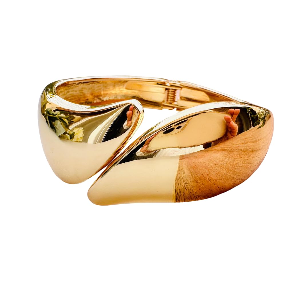 Atasi International 18K Gold Plated Cuff Bangle/Bracelet for Girls and Women - Ideal for Daily Use, Work, Events, Parties, Dinners, and Festive Occasions (B0D9FJVSR1) Amazon Price History, Amazon Price Tracker