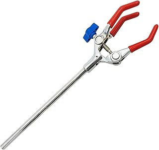 214F2 Karter Scientific Extension Lab Clamp 3 Prong Single Adjust 10-90mm Jaw - coolthings.us