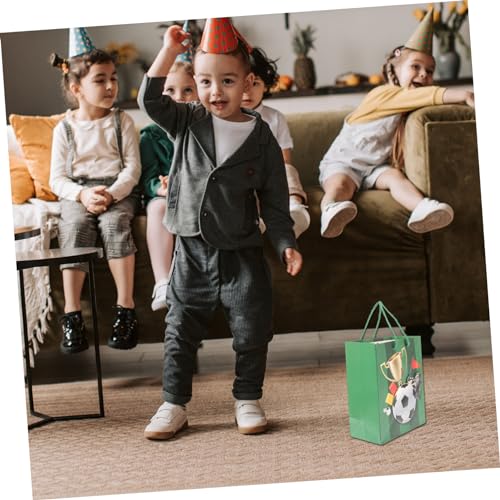 Bolsas de dulces de fútbol BRIGHTFUFU infantiles de papel kraft para eventos y fiestas de niños 6