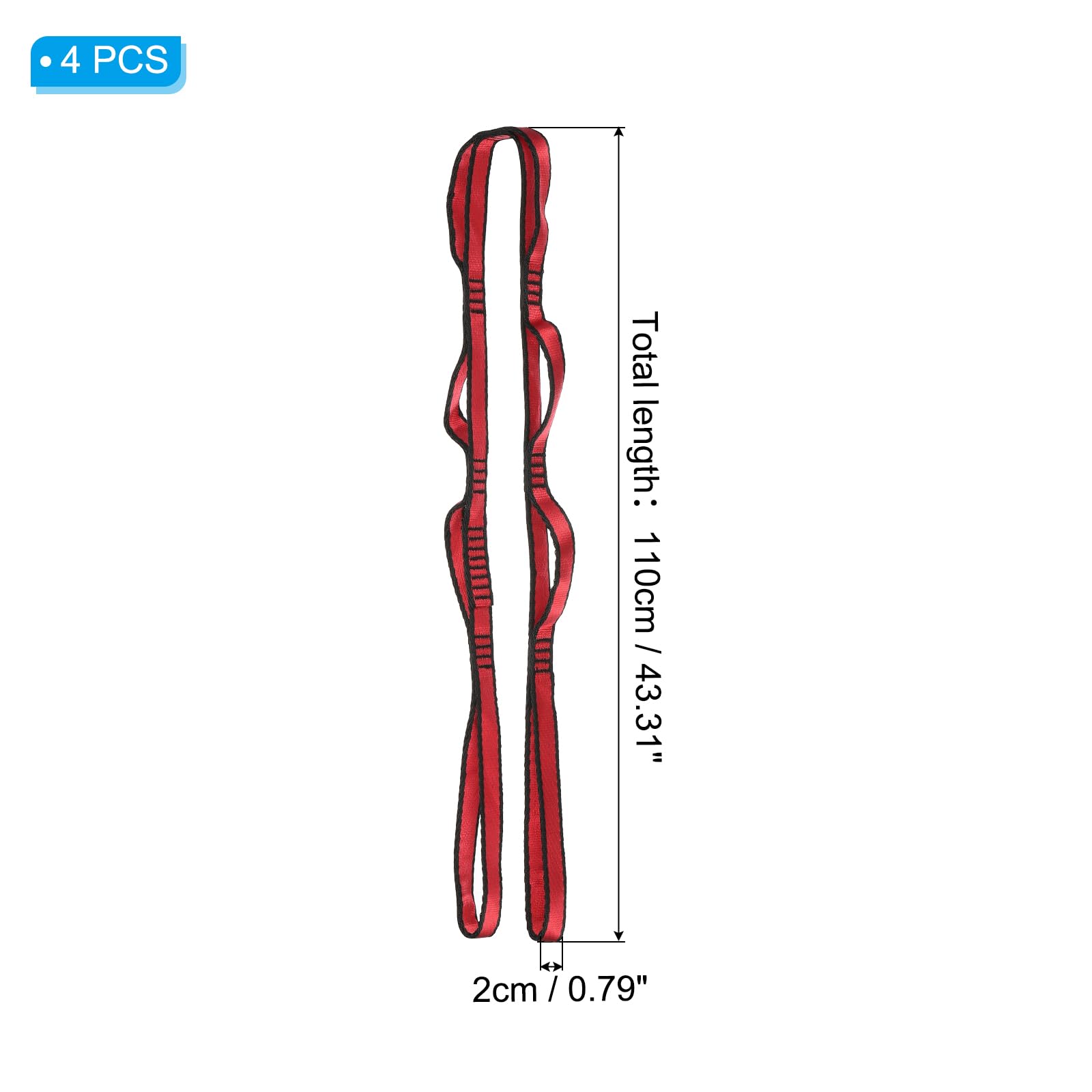 PATIKIL Sangle d'escalade robuste en nylon réglable avec boucles pour hamac de yoga aérien
