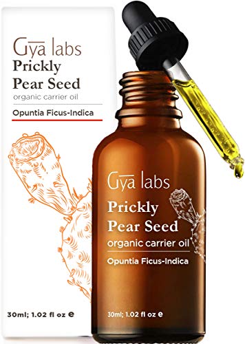 Gya Labs Organic Prickly Pear Seed Oil For Skin and Hair - Moisturize Irritated and Dry Skin - Balance Uneven Skin Tone - Repair Damaged Hair - 100 Pure, Organic, Cold Pressed Prickly Pear Oil - 30ml