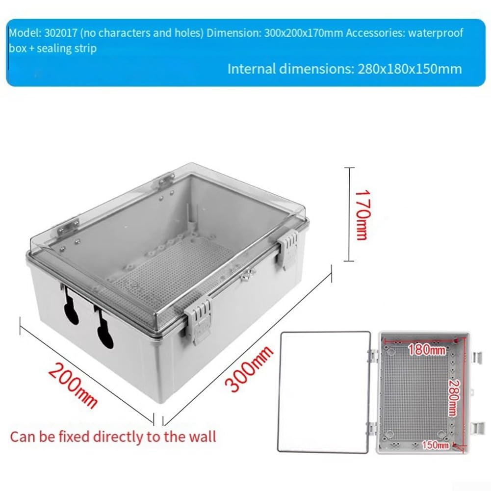 IP66 wasserdichte elektrische Anschlussdose mit transparenter Abdeckung, ABS-Kunststoffgehäuse für den Außenbereich, für Steckdosenschutz, Garten und Industrie (transparent)
