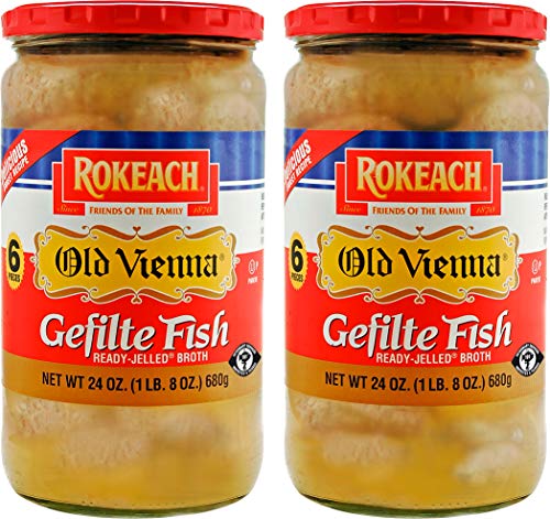 Rokeach Old Vienna Gefilte Fish 24oz "2 Pack" Delicious Sweet Rec...