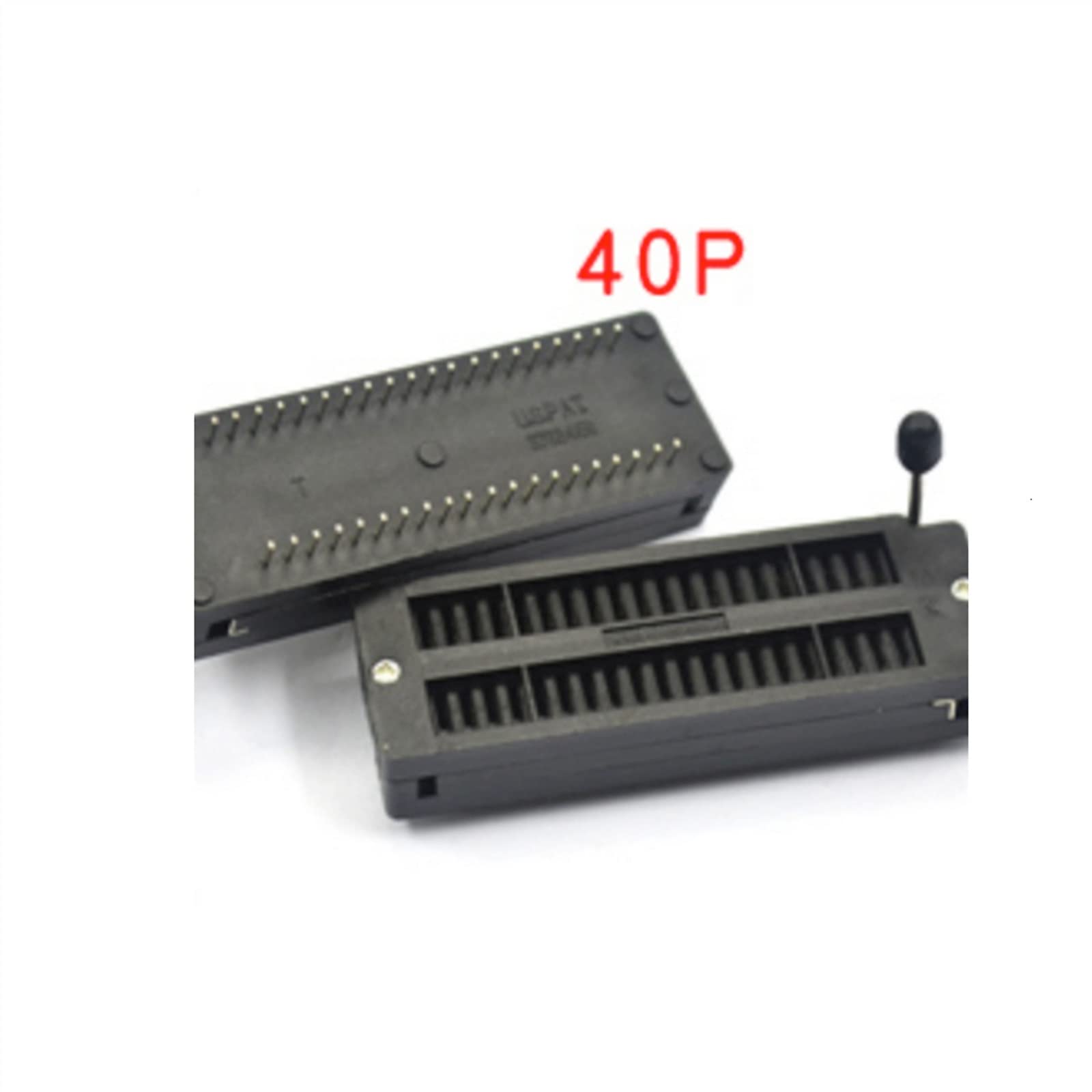 10pcs Lock Seat Test Universal Pin Green Test Solder Connector (Color : 40P Black)