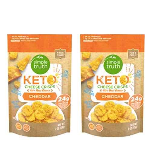 Keto Cheddar Cheese Crisps 2 oz. Bag (Pack of 2)