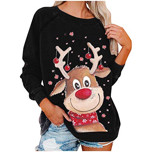 Jersey de Talla Grande para Mujer 2020 Moda Mujer Navidad muñeco de...