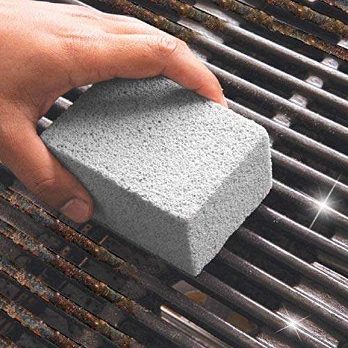Newdvmmss 4 Stück Grill-Reinigungssteine, Pfannkuchen, Grill, Bimskratzer, Bürste, Clearance für Grill, Küche