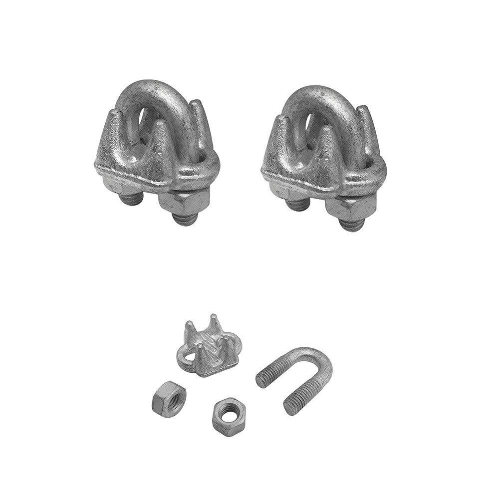 ProlinemaxMH GLOBAL Drop Forged Galvanized Wire Rope Cable Clips 1/2 inch - 2 Pc