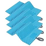 REDCAMP Foam Hiking Seat Pad, Foldable Z Ultralight Sitting Pad for Camping Backpacking Stadium Outdoor, Blue 4pcs