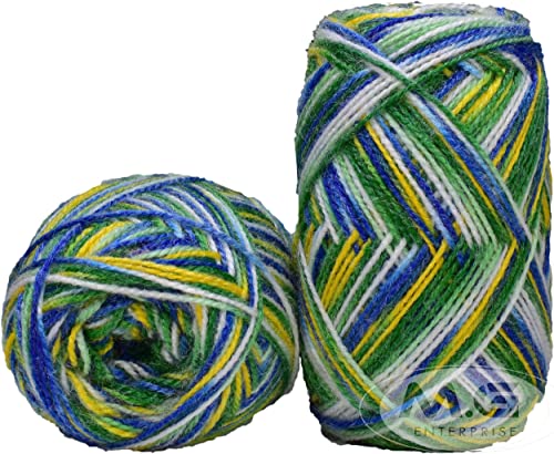 Image of Ganga G-Ball Blue Parrot (200 gm) Wool Ball Hand Knitting Wool /Art Craft Soft Fingering Crochet Hook Yarn, Needle Knitting Yarn Thread Dyed VC