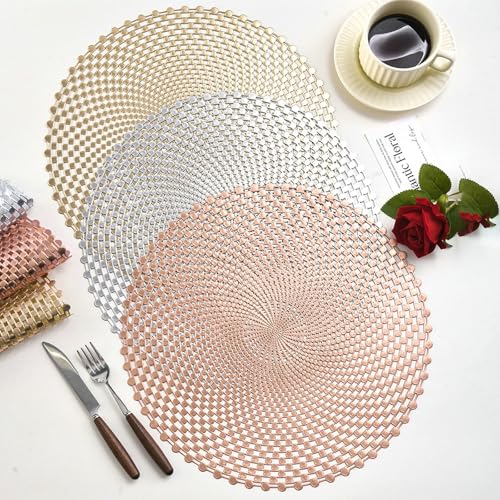 Set de table rond PVC resistant usure pour proteger table en bois - 4