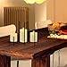 volnyus Metal Pillar Candle Holders Set of 3 Black Candlesticks for Fireplace/Living Room/Dinning Room Table Candelabra Decoration Modern Art Classic Design with Geometric Shape