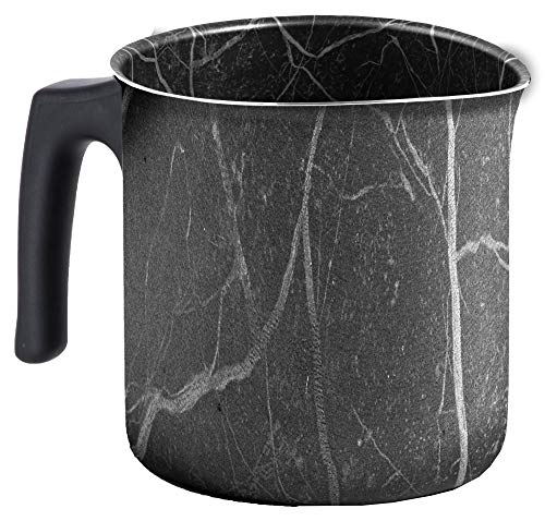 Aeternum Y0F2BO0100 Black Marble - Hervidor de leche, 10 cm, aluminio