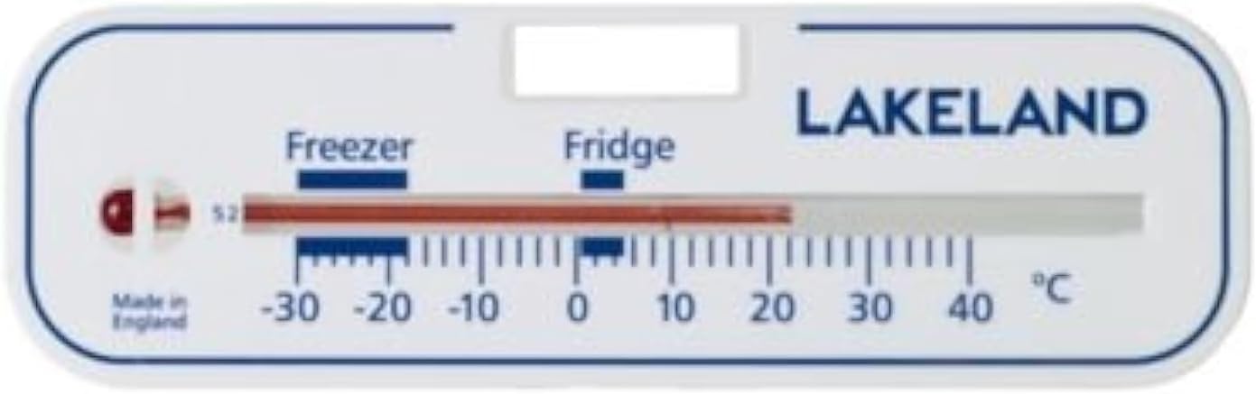 Fridge Freezer Thermometer - Use Freestanding or Hang from a Shelf