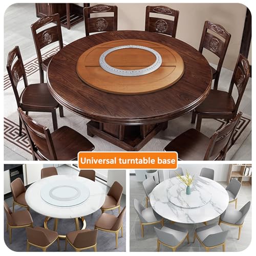 Plateau tournant Lazy Susan haut de gamme en aluminium argenté durable - 7