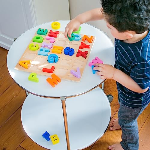 Image of New Classic Toys Puzzle Alphabet Educational Wooden Toys For 2 year old Boy And Girl Toddlers Learn the Alphabet