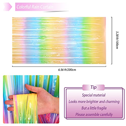 Colorful Birthday Party Decorations, Rainbow Party Decorations Supplies With Happy Birthday Banner, Colorful Pennant Banner, Paper Fan Party Decorations Set, Rainbow Circle Paper Garland, Honeycomb Balls And Colorful Foil Fringe Curtain For Kids Women Men #TOP5