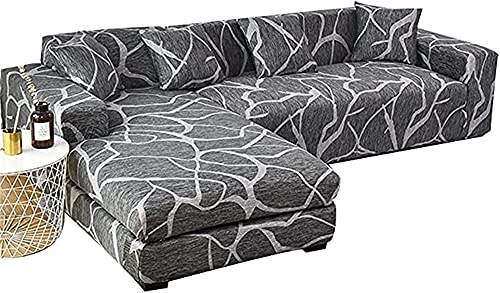 VEAI Couchbezug L Form Sofabezug Sofahusse Ecksofa Stretch Sofa überzug für 1/2/3/4 Sitzer(L-förmiges Ecksofa erfordert Zwei) (Color : J, Size : 3-Sitzer (190-230 cm)) Cover