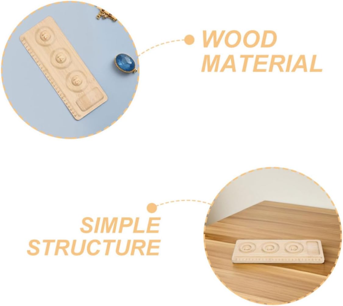 2pcs Wood Beading Board with Multiple Compartments for Bracelet Making