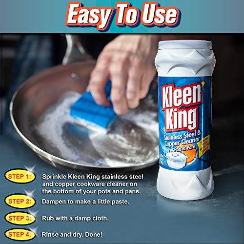 Kleen King 4 Pk, Stailess Steel & Copper Cleaner For Pots & Pans, 14 Oz #TOP3