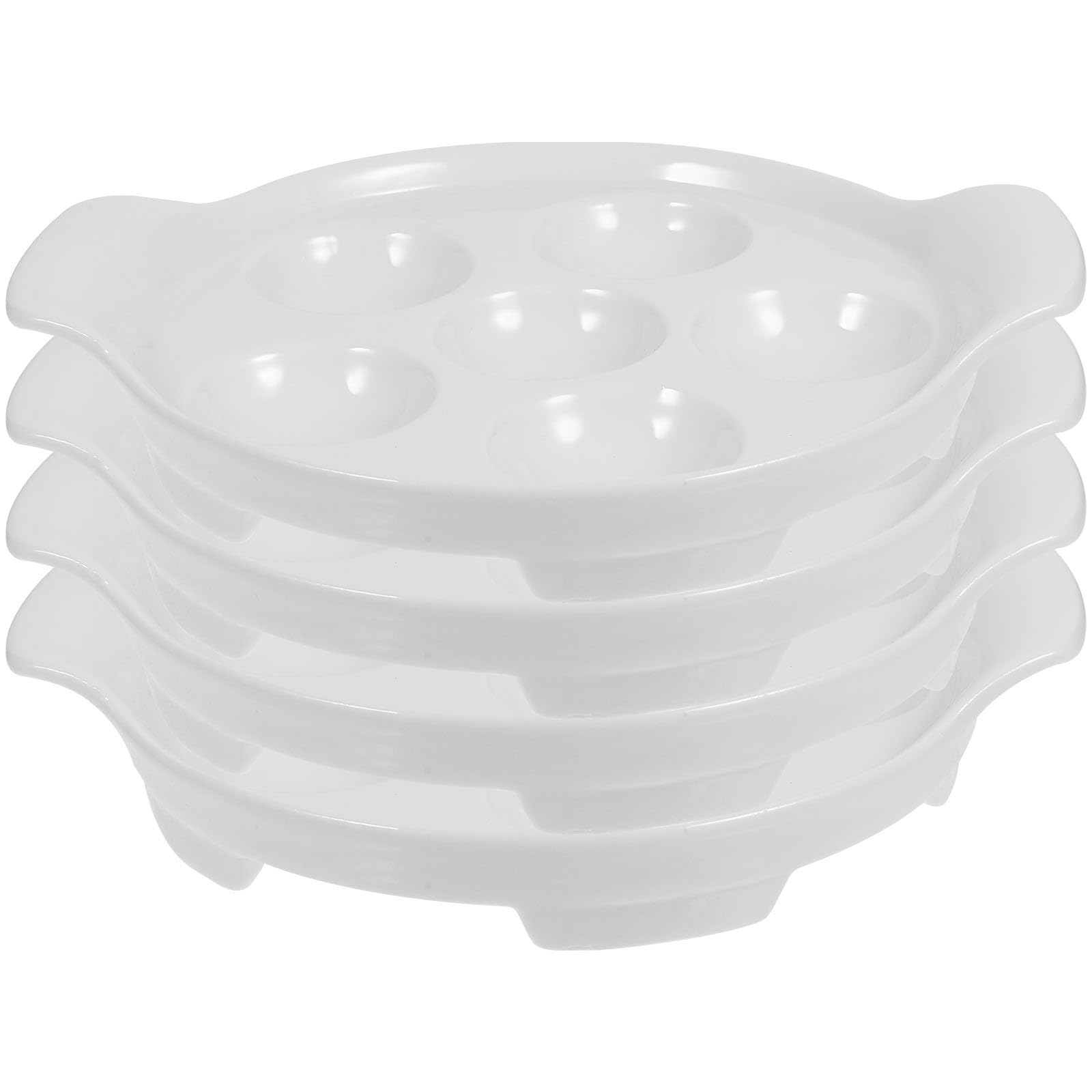 4 Sztuki Częściowy Ceramiczny Talerz Do Pieczenia Escargot z Otworami Wielofunkcyjna Ceramiczna Płyta Do Dań Ślimaków i Owoców Odporny Wysoką Temperaturę Idealny Rodzinne Spotkania