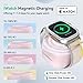 Portable Charger for Apple Watch,Wireless iWatch Charger 1200mAh [Apple MFi Certified] Magnetic Power Bank Mini Watch Charger for Apple Watch Series 9/8/7/6/5/4/3/2/SE/Ultra/UItra 2 Dreamy Pink