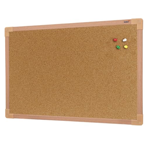 Quadro Cortiça Moldura MDF Revestido na cor Carvalho Soft STALO,80x60
