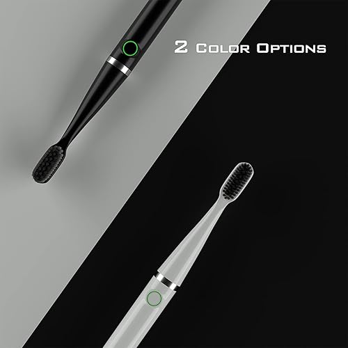 Miniatura 4 de Loafar Cepillo de dientes eléctrico sónico con 6 cabezales de cepillo, cepillo de dientes electrónico recargable de CC para adultos, cepillo de