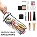 Rough Enough Clear Makeup Toiletry Bag for Traveling Mens Shaving Kit Bag Toothbrush Travel Case for Women Handle