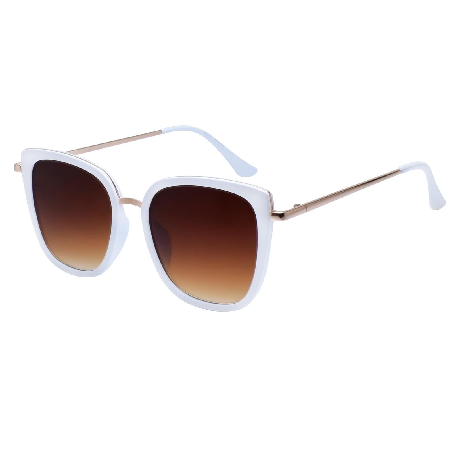 peter jones White Medium UV Protected Cateye Sunglasses for Women/Girls (RD018W)-picture-11