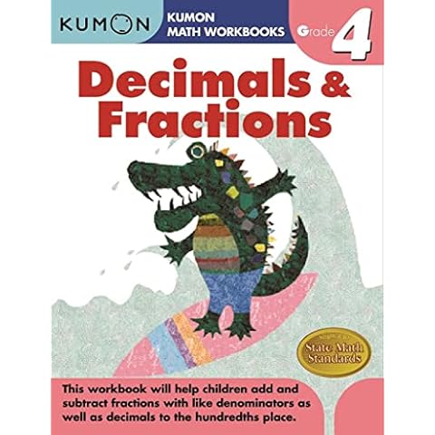 Kumon Grade 4 Decimals & Fractions (Kumon Math Workbooks) Cover
