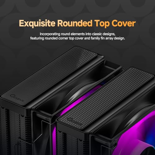 Image of Delta A62 ARGB BK CPU Cooler,6 Copper Heat Pipes,TDP 260W Air Cooler,Hydraulic Bearing Silence PWM Fans,Computer Cooling Fan for AMD AM4 /AM5,Intel LGA 115X /1200 /1700 /1851