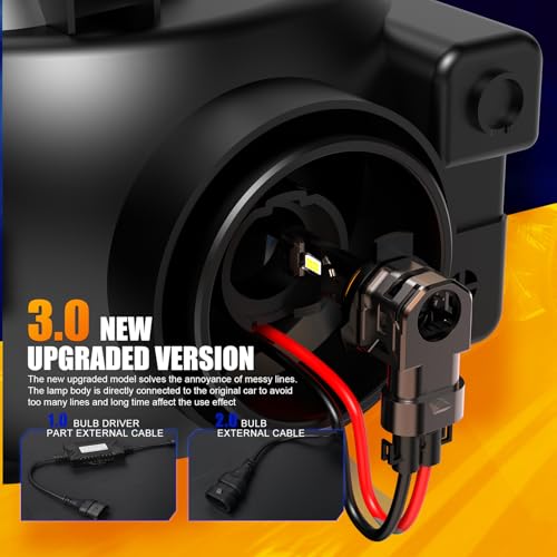 Image of Upgraded 9005+9006 Light Bulbs Combo, 32000 LM Super Bright 6500K 9005 /HB3 9006 /HB4 Fog Bulbs with Cooling Fan, No Adapter Required, Pack of 4