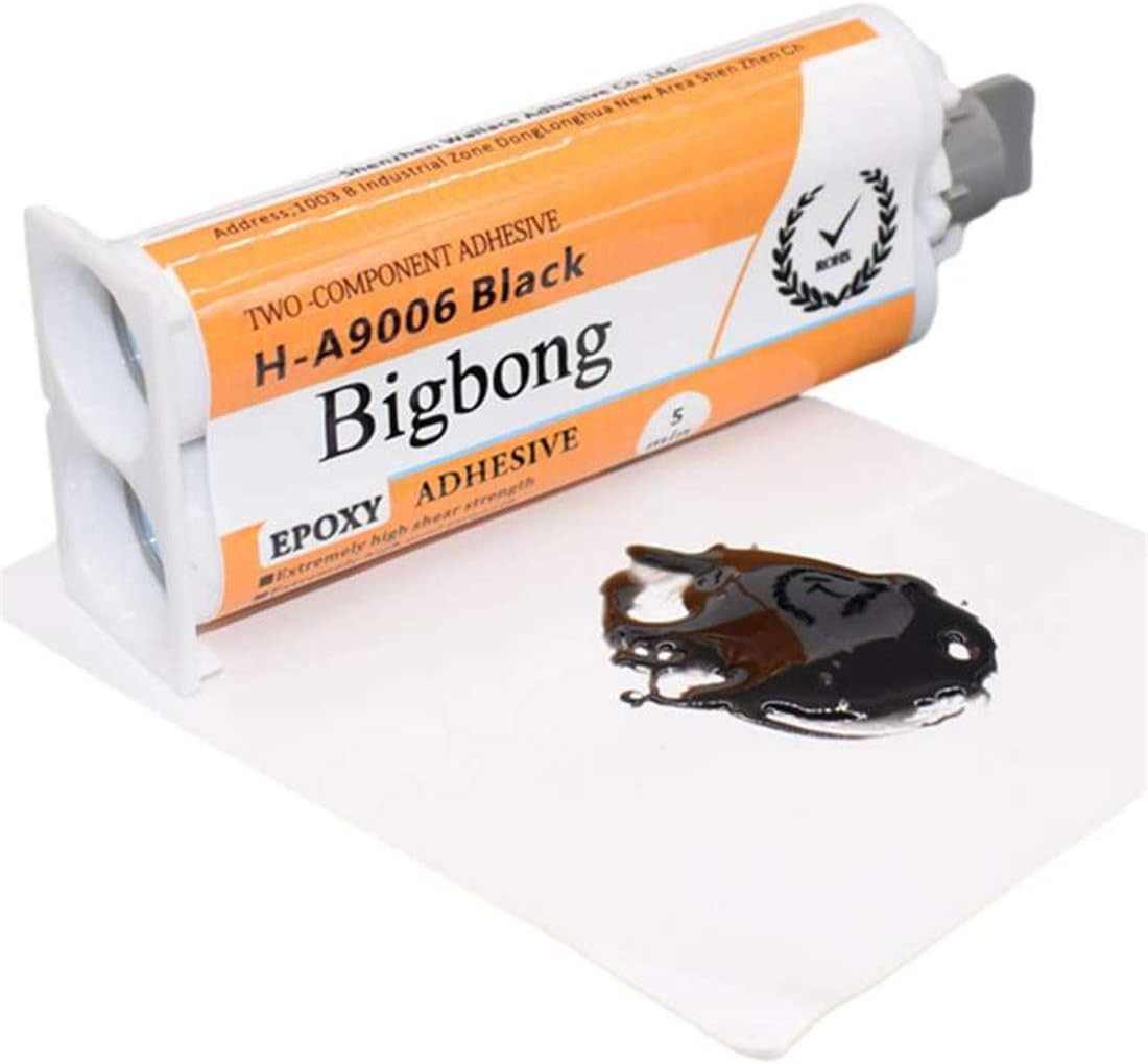 Bigbong 50ml 1:1 Black Epoxy Resin AB Glue Curing Time 5 Minutes Epoxy Glue 2-Part Epoxies Epoxy Adhesive for Bonding Stainless Steel Metal Wood Ceramic Stone Plastic