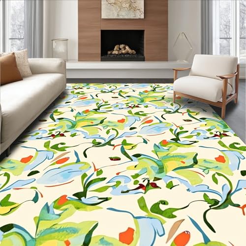 ODIKA Flatwoven High Traffic Area Rug 5x7, Playful Animals Crossing