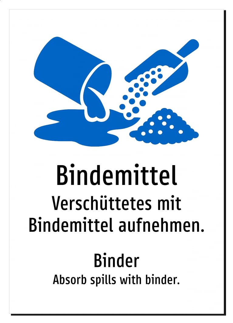50420-DEEN-S-07 | Bindemittel/Binder Schild Deutsch Englisch zweisprachig