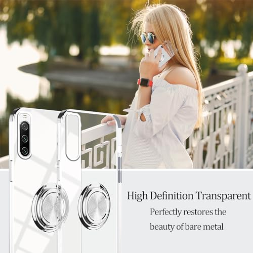 Coque silicone souple Sony Xperia 10 IV fine et transparente argenté